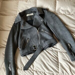 Zara Faux Suede Moto Jacket
